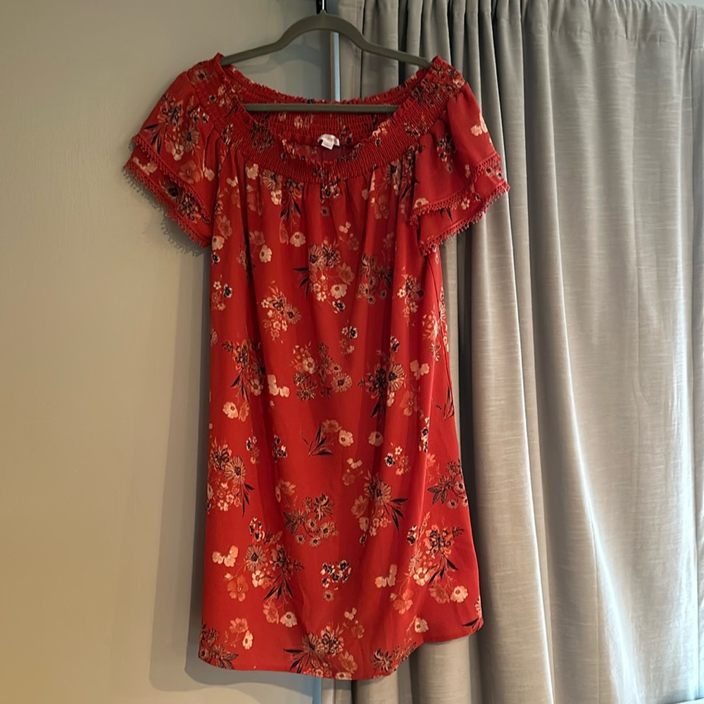 Off The Shoulder Floral Dress